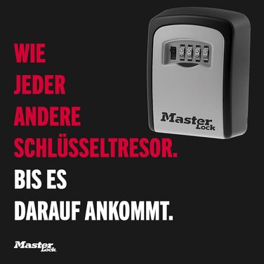 Кейс-сейф для ключів Master Lock Medium з настінним кріпленням для вулиці, металевий захисний бокс (11.9 x 8.5 x 3.6 см)