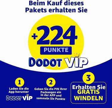 Дитячі підгузки Dodot Sensitive, розмір 3 (6-10 кг), 224 шт. + 40 вологих серветок, гіпоалергенні, без пластику, блакитний колір, місячний запас