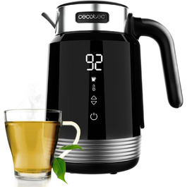 Електричний чайник Cecotec ThermoSense 600 Touch Black, 1.7 л, 2200 Вт, нержавіюча сталь, BPA-free, LED, 360°