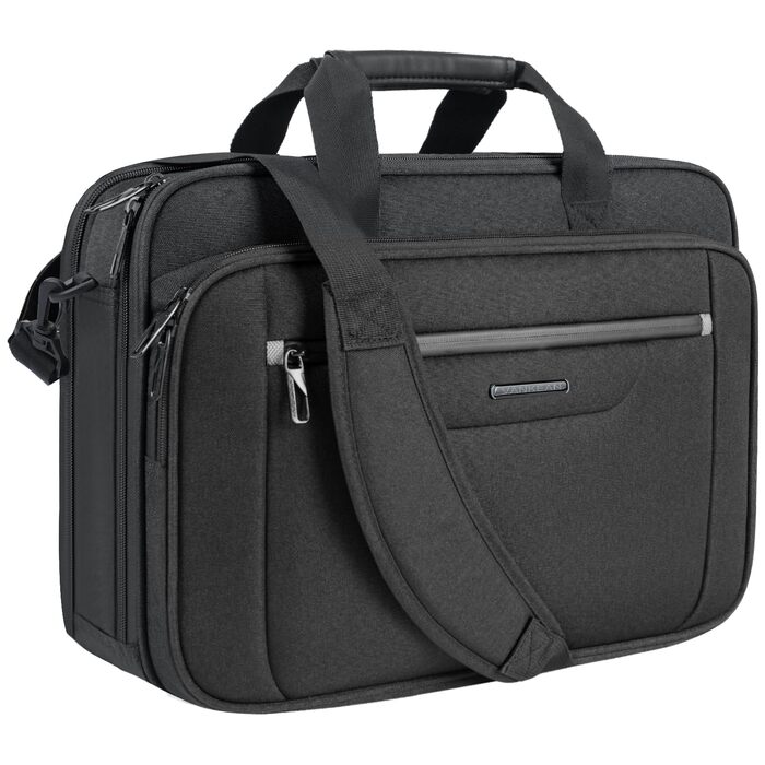Сумка для ноутбука VANKEAN Premium Briefcase, чохол для ноутбука до 15.6 дюймів, чорно-сіра