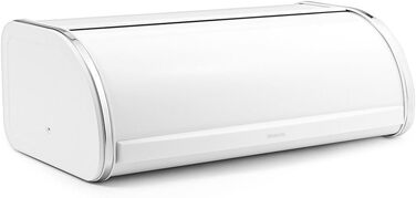 Контейнер для хліба Brabantia Rollbrotkasten з матової сталі, білий, великий
