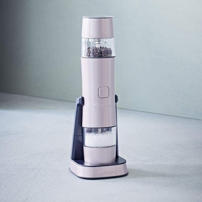 Набір електричних млинків для солі та перцю Cuisinart, акумуляторні, з регулюванням помолу та мірною кришкою, рожевий