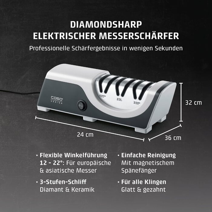 Професійна машинка для стрижки волосся CASO DiamondSharp