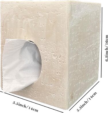 Декоративний чохол для коробки серветок Kleenex Hymmah, квадратний з підносом, бежевий — органайзер для тумірки, вітальні та офісу