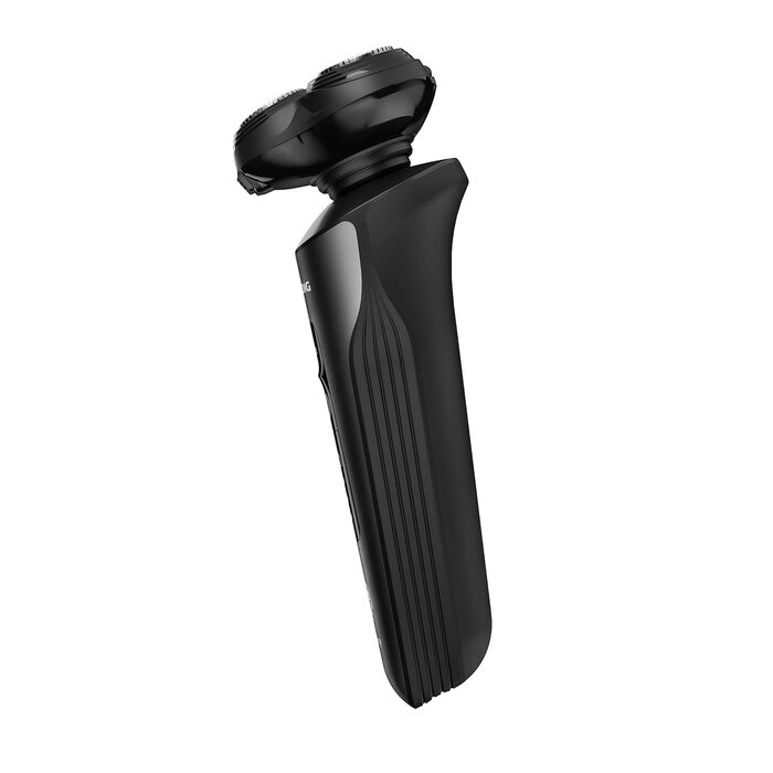 Електробритва Grundig ProClub MS 8130 для чоловіків, сенсор BeardCare, титанові леза, вологе та сухе гоління, корпус з 61% переробленого пластику, чорний/червоний/титан