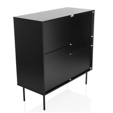 Комод KARBY K 90x40x95 см 4 шухляди чорний hjh LIVING