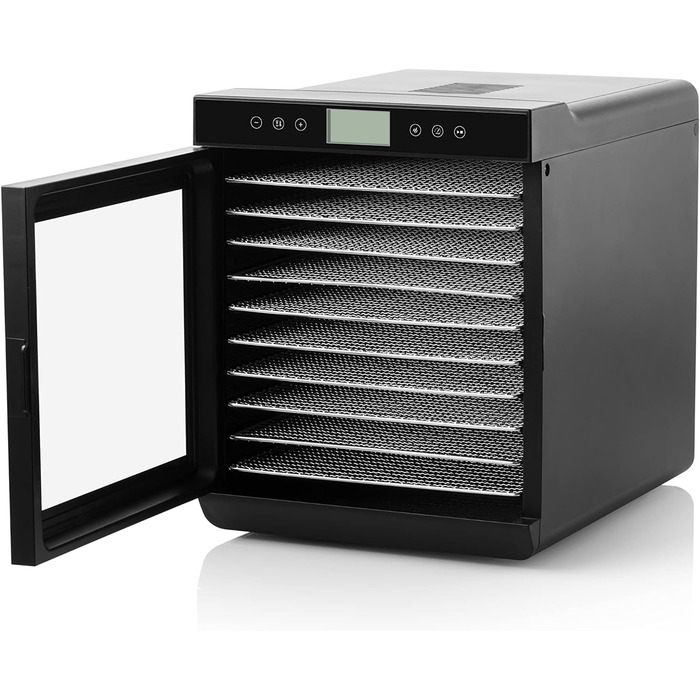 Сушарка для фруктів ETA Vital Air 2 з регулюванням температури 35-70°C, Air Flow, LCD-дисплей, 10 решіток з нержавіючої сталі