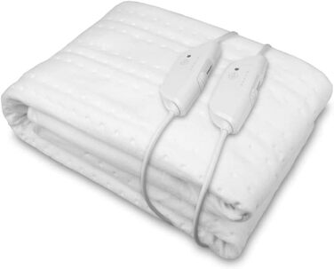 Електрична ковдра Medisana HU 676 XXL, 150x160 см, 4 режими, автоматичне вимкнення, захист від перегріву, дві панелі керування, прана, для ліжка King Size