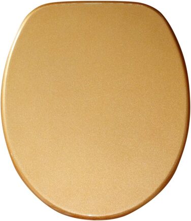 Сидіння для унітазу Sanilo Glitzer Gold, блискуче, міцні петлі, легкий монтаж