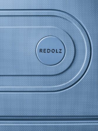 Набір пластикових валіз REDOLZ з жорстким корпусом, 3 предмети, з функцією розширення 6 см (Cool Blue, з косметичкою)