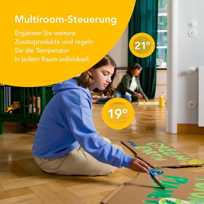 Термостат на радіатор Tado Smart X V3+ з керуванням через додаток (Alexa, Siri, Google Assistant) для економії енергії та опалення - DIY встановлення