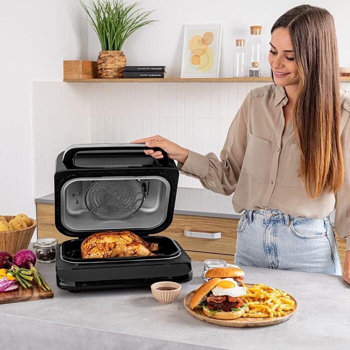 Аерофритюрниця-гриль Cecotec Cecofry FireDome 6000, 6 л, 2400 Вт, 6 режимів приготування, 4 рівні гриля, з термостатом та датчиком температури