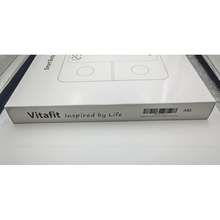 Ваги для вимірювання жирової маси тіла Vitafit з Bluetooth та додатком, 180 кг, чорні, аналізатор складу тіла, індекс маси тіла, м'язова маса