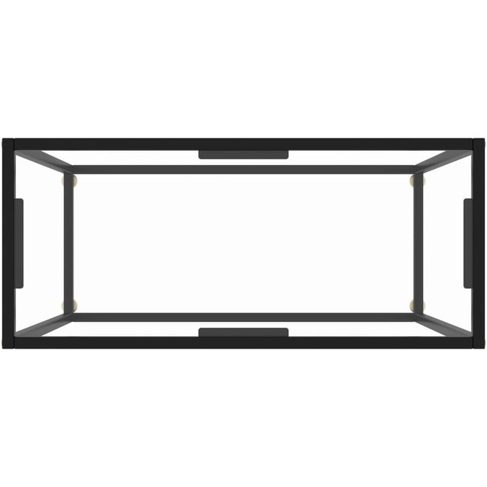 Скляний консольний стіл vidaXL, прозорий, 80x35x75 см — туалетний, приліжковий, для коридору, журнальний, гартоване скло