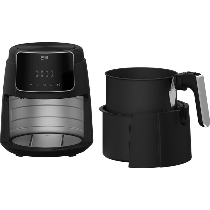 Цифрова фритюрниця BEKO FRL2244B, 1500 Вт, 8 програм, 4,7 л, антипригарне покриття