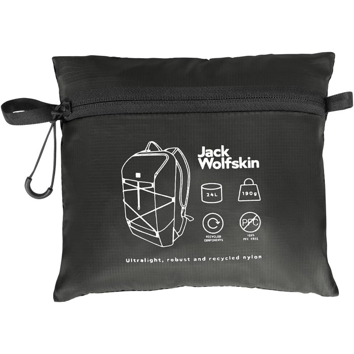 Рюкзак Jack Wolfskin Wandermood 24 літри, унісекс, складаний, чорний граніт, для походів