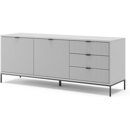 Тумба під телевізор Vicco Eliza сіра 150x42 см, низька