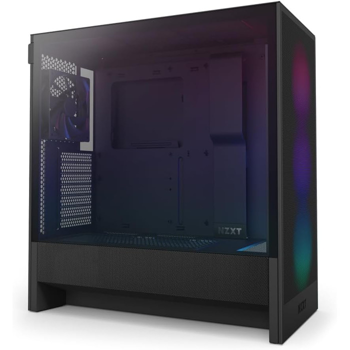 NZXT H5 Flow RGB 2024 – компактний ATX корпус для геймінгу з високим повітряним потоком, F360 RGB, підтримка радіаторів 360 мм (фронт) і 240 мм (верх), загартоване скло, чорний