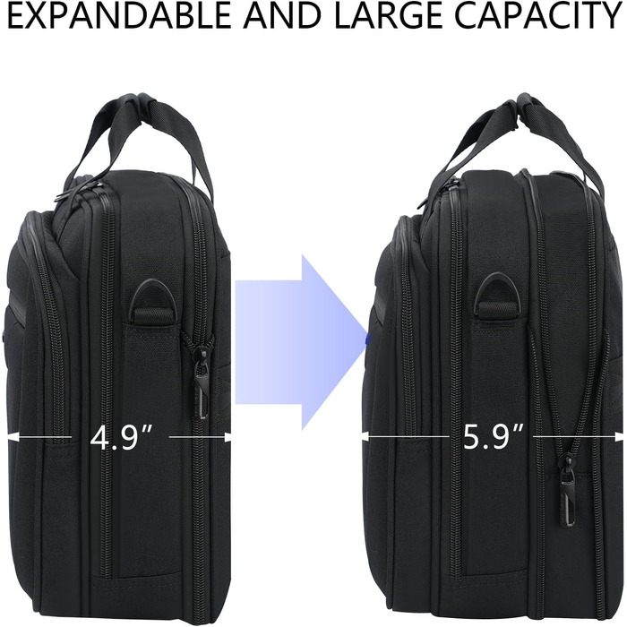 Сумка для ноутбука VANKEAN Premium Briefcase, чохол для ноутбука до 15.6 дюймів, чорно-сіра