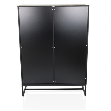 Шафа AMIO H 100x40x140 см, 2 висувні ящики, 1 дверцята, чорний/дуб, hjh LIVING