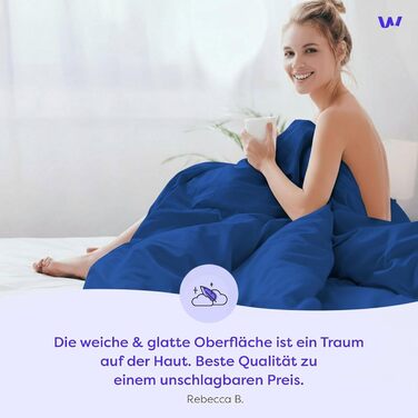 Комплект постільної білизни Wolkenfeld 200x200 з бавовни: 2 наволочки 80x80, дихаюча, приємна до шкіри, легка у догляді. Комплект постільної білизни на весь рік з застібкою-блискавкою, сертифікат Oeko-TEX, сірий (морський блакитний, 220 x 240 см)