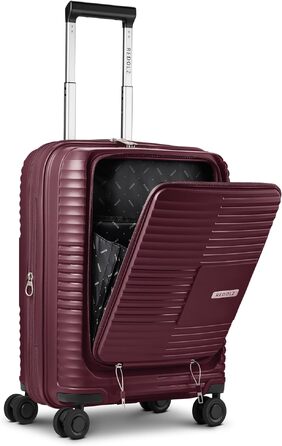 Ручна поклажа REDOLZ — Компактний дорожній валіза-тролей Cabin Trolley з відділенням для ноутбука, бордовий, розмір S