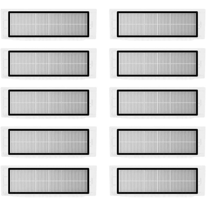 Комплект з 10 HEPA-фільтрів для пилососів Xiaomi Roborock S6, S5 Max, S6 Pure, S6 MaxV, S60, S65, S5, S50, S55, E25, E35 — аксесуари та змінні фільтри для роботів-пилососів