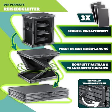 KESSER® Кухня для кемпінгу складана | Шафа для кемпінгу на 84x80 см | Кухонна шафа з алюмінієвим каркасом, 6 відділень (вкл. набір з 4 склянки), бічні кишені та москітна сітка | Кухня для кемпінгу з UV-стійкої тканини, 6 полиць (3 полиці чорного кольору)