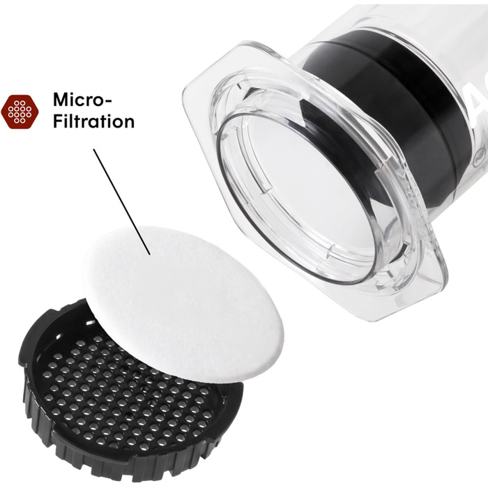 AeroPress Clear XL: Прес для кави, френч-прес та еспресо-машина 2-в-1, прозорий XL, портативний для подорожей та кемпінгу