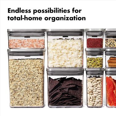OXO SteeL прямокутний контейнер для зберігання продуктів 1,6 л, герметичний, із кришкою, нержавіюча сталь