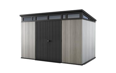 Садовий будинок Keter Artisan Gerätehaus 214x218x226 см, 8.3 м³ – вуличний, з підлогою, двостулковими дверями та вікнами, сірий