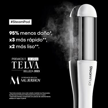 L'Oréal Professionnel SteamPod 4 професійний паровий стайлер для волосся з паровою технологією, для всіх типів волосся, вирівнює та створює локони