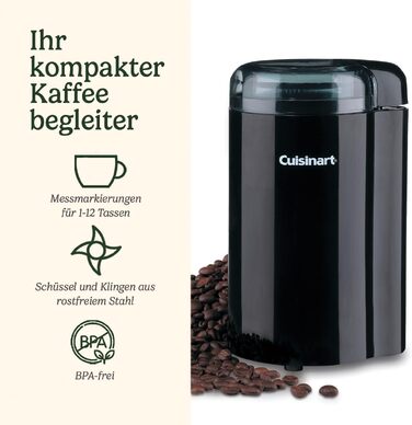 Кавомолка електрична Cuisinart для дому: помел для еспресо, фільтр-кави, френч-пресу (1-12 чашок)