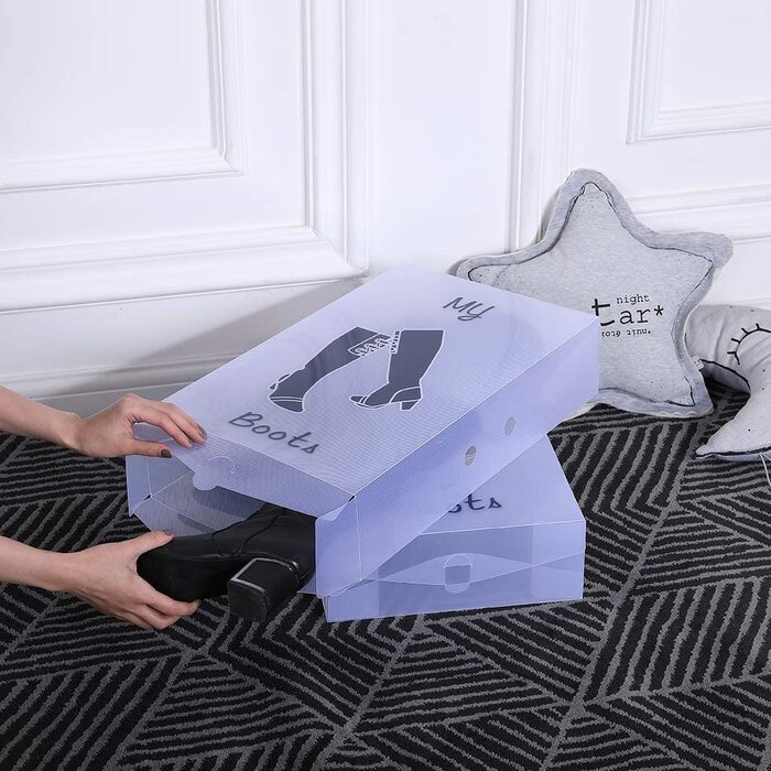 Коробка для зберігання взуття Loywe 52x30x11 см, для чобіт, прозора