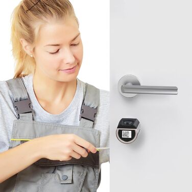 Електронний дверний замок WELOCK SECBN51 з відбитком пальця, RFID-карткою, Bluetooth, Wi-Fi, для вхідних дверей 30-70 мм, IP65