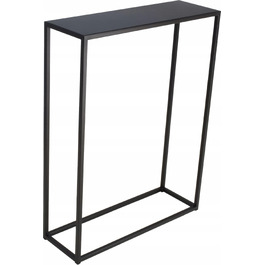 Вузька консоль Loft Metal 60x20x78 см, чорна