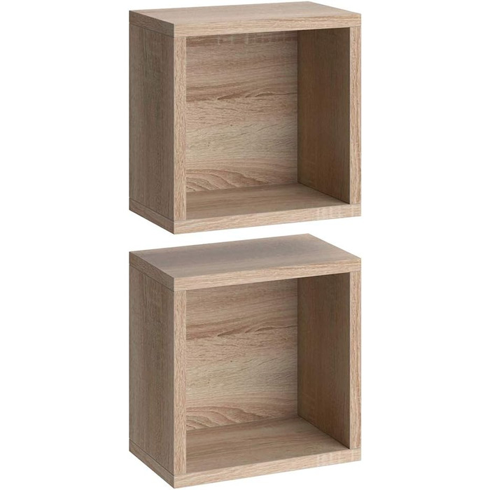 Настінна полиця Vicco Senyo, комплект 2 шт, дуб сонома, 25x25 см
