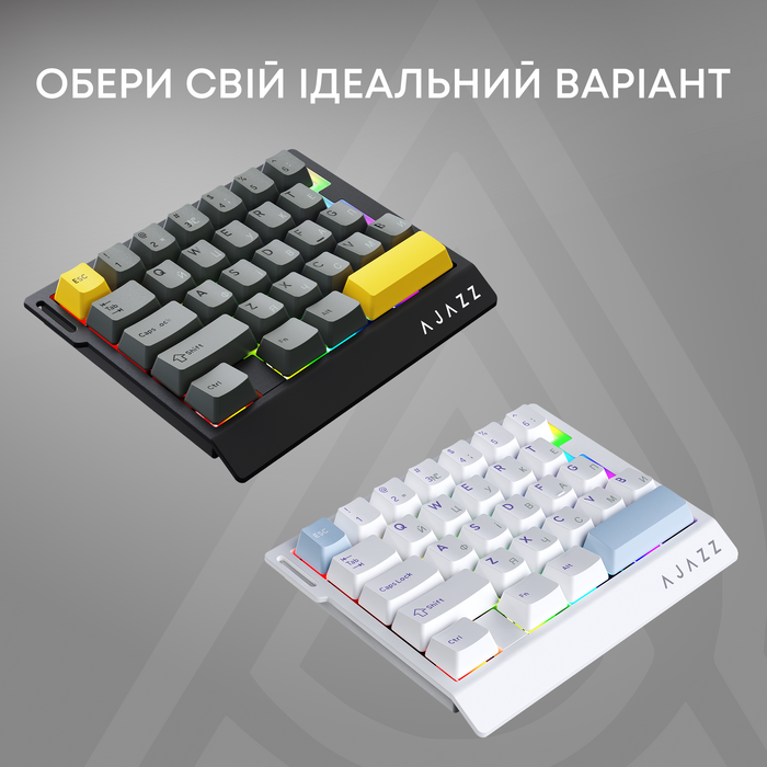 Дротова магнітна клавіатура Ajazz AK029 Ice lsland Magnetic Switch (AK029-I-WB)