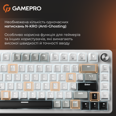 Механічна клавіатура GamePro Genesis Silverlight  (MK126)