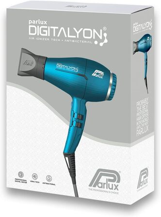 Фен Parlux Digitalyon синій, цифровий, професійний