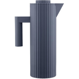 Термос Alessi Plissé MDL12 G - дизайн-термос з подвійними стінками, 1 л, сірий