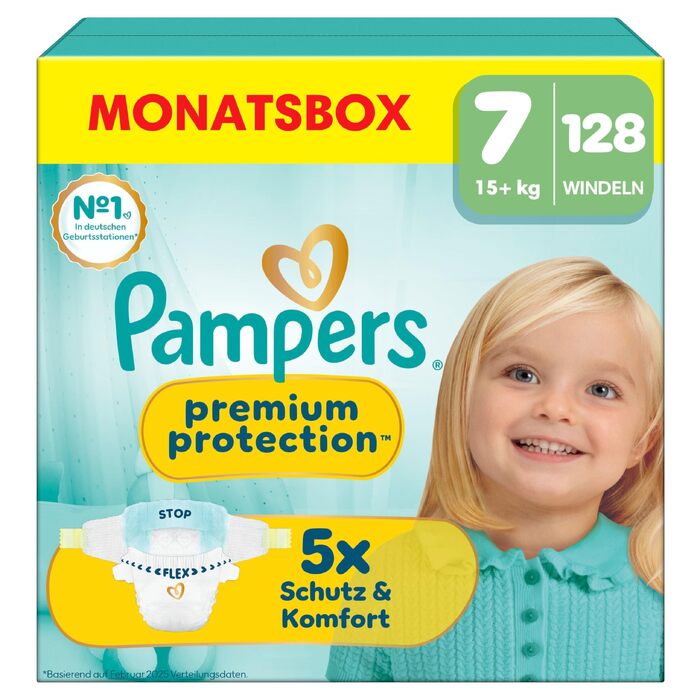 Підгузки Pampers Premium Protection розмір 6, 144 шт, для дітей від 13 до 18 кг, на липучках (запасна упаковка)