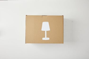 Набір з 2 LED настільних ламп Tomons з дерева та тканинним абажуром, нічник для спальні, вітальні, кабінету, білий колір