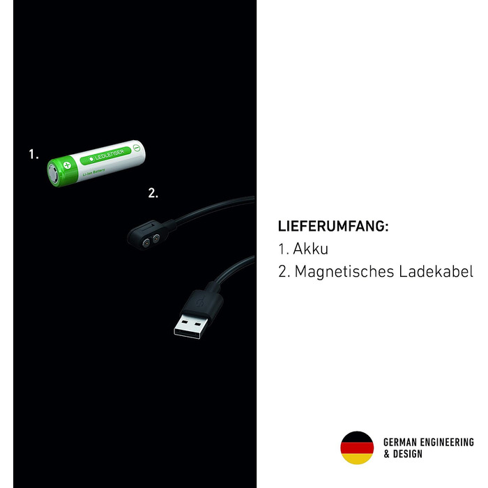 Ledlenser ML4 ліхтар-лампа для кемпінгу, 300 люмен, до 45 годин, акумуляторна, з магнітним зарядним кабелем