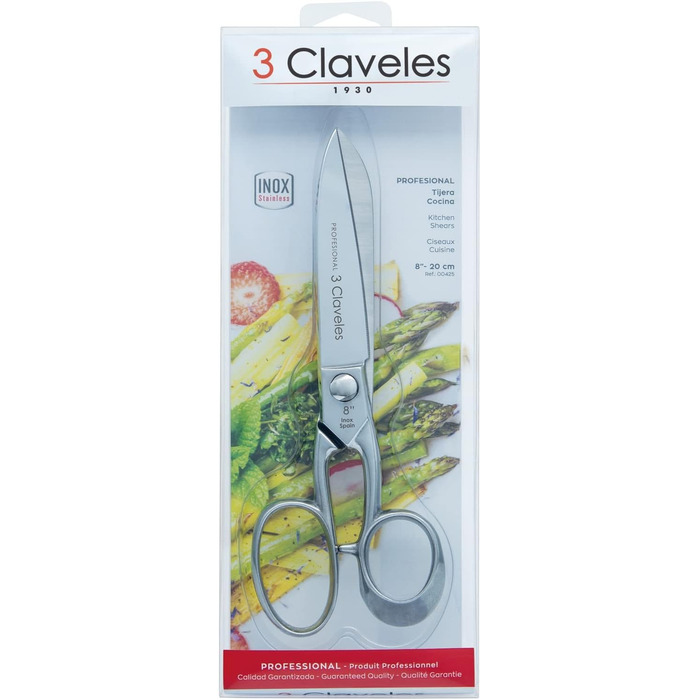 Професійні ножиці 3 Claveles, блискучі, з сантиметровою шкалою