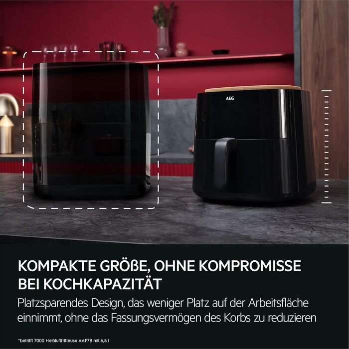Аерофритюрниця AEG Serie 7000 AAF7B чорна, 6.8 л