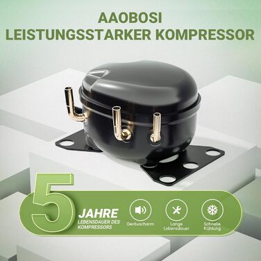 Автомобільний компресорний холодильник AAOBOSI 40L: Електрична сумка-холодильник 12/24V та 100-240V, двозонна, -20°C до 20°C – для авто, вантажівок, човнів, кемперів та кемпінгу