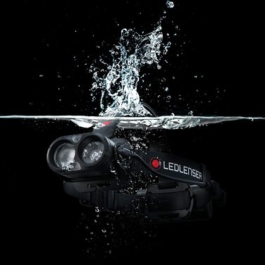 Налобний ліхтар Ledlenser H19R Core, 3500 люмен, акумуляторний, LED, з червоним світлом, водонепроникний IP67, дальність 300 м, USB-зарядка, Fusion Light