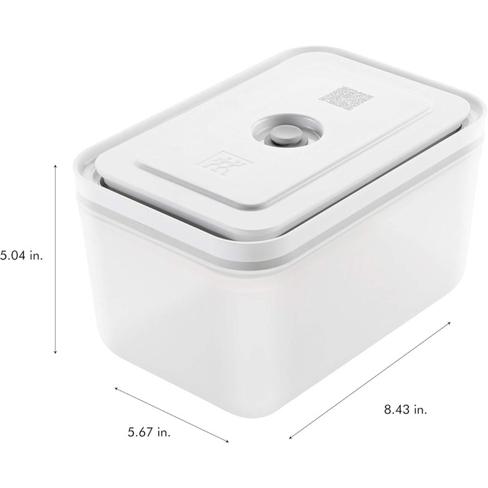 Контейнер для вакуумного зберігання ZWILLING Fresh & Save, набір 3 шт, пластик, білий, S/M/L, 19x5 см