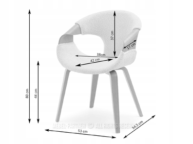 Стілець Mebel-Partner Kora, бежевий букле, горіх